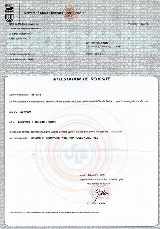 Diplôme Inter Universitaire de pratiques addictives