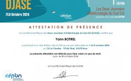 Congrès d'addictologie DJASE Lyon