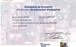 Préventeur en entreprise