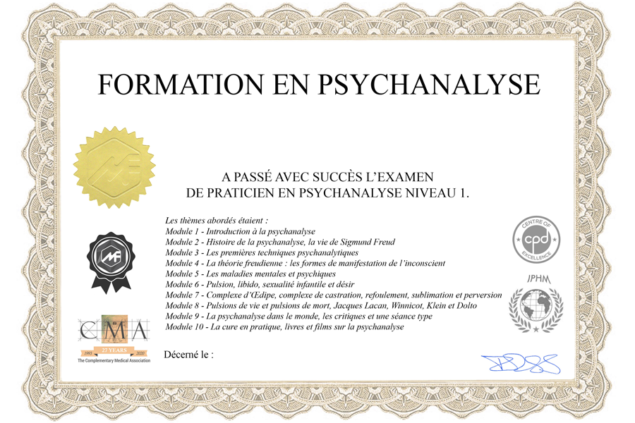 NIveau 1 - Psychanalyse